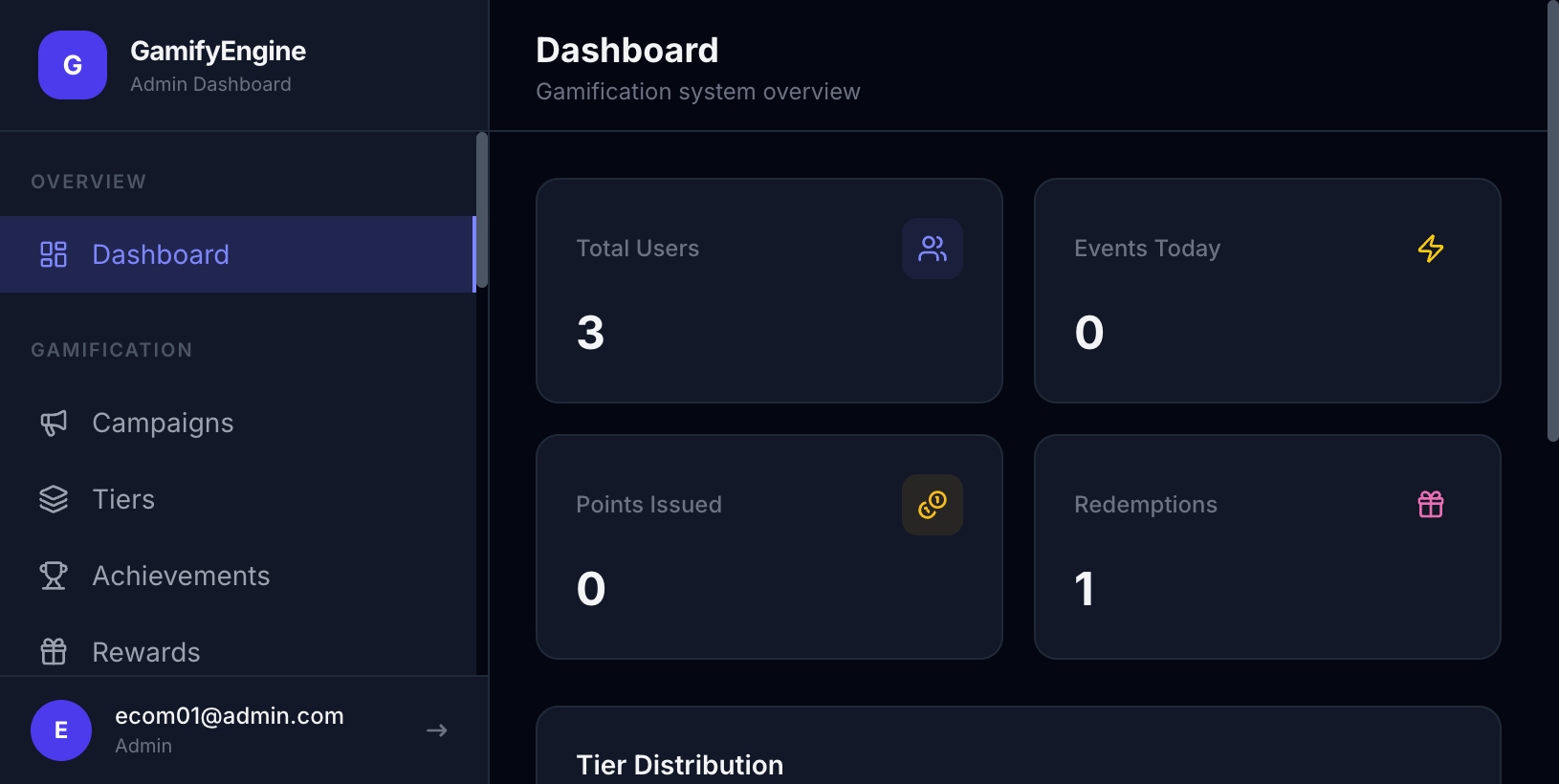 Client Admin Dashboard